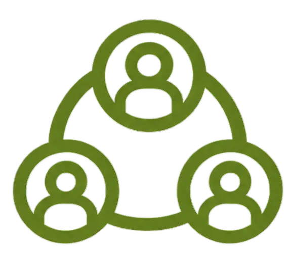 Minimal Green Team Network Icon