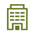 Minimal Olive Green Building Icon